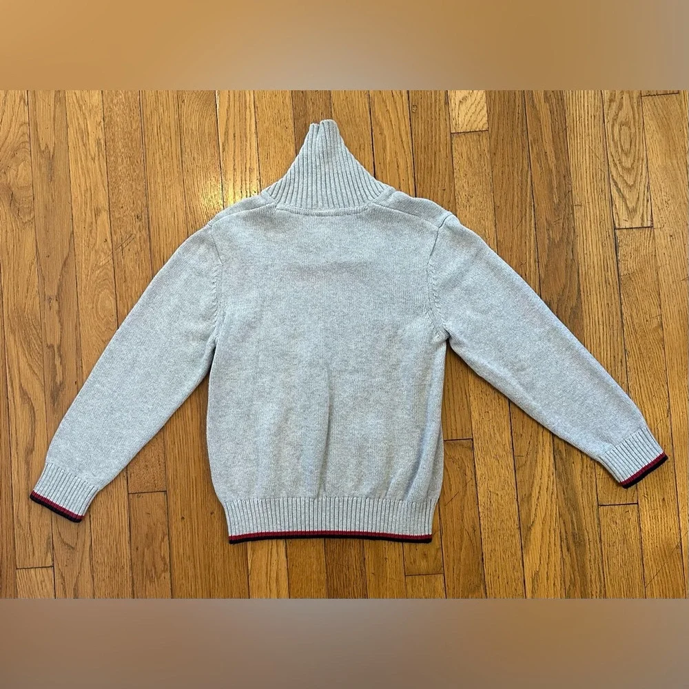 Gymboree Gray and Red Knit Holiday Sweater. Boys size M (7-8)